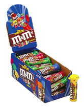 M&M's Minis Milk Chocolate Each Tube 1.08 oz Quantity 24 Units Per Box Sweet Browse at UsaCandyWholesale.Com
